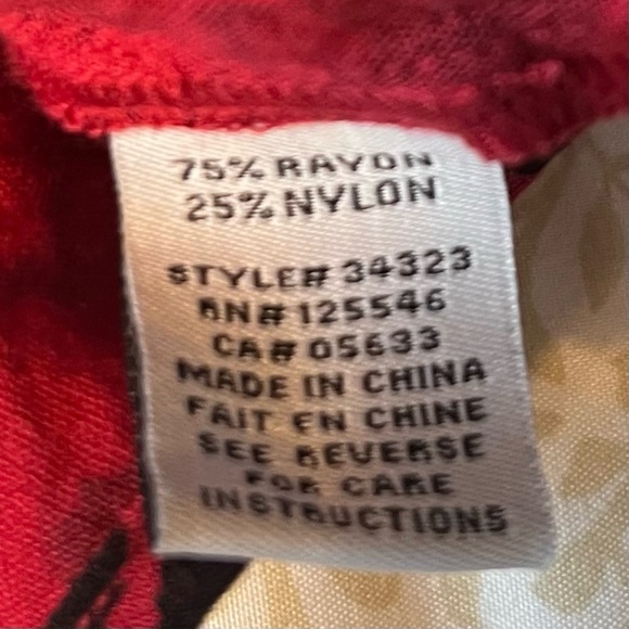 Habitat Black Red Geometric Tunic Buttons Medium - Picture 8 of 13